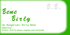 bene birly business card